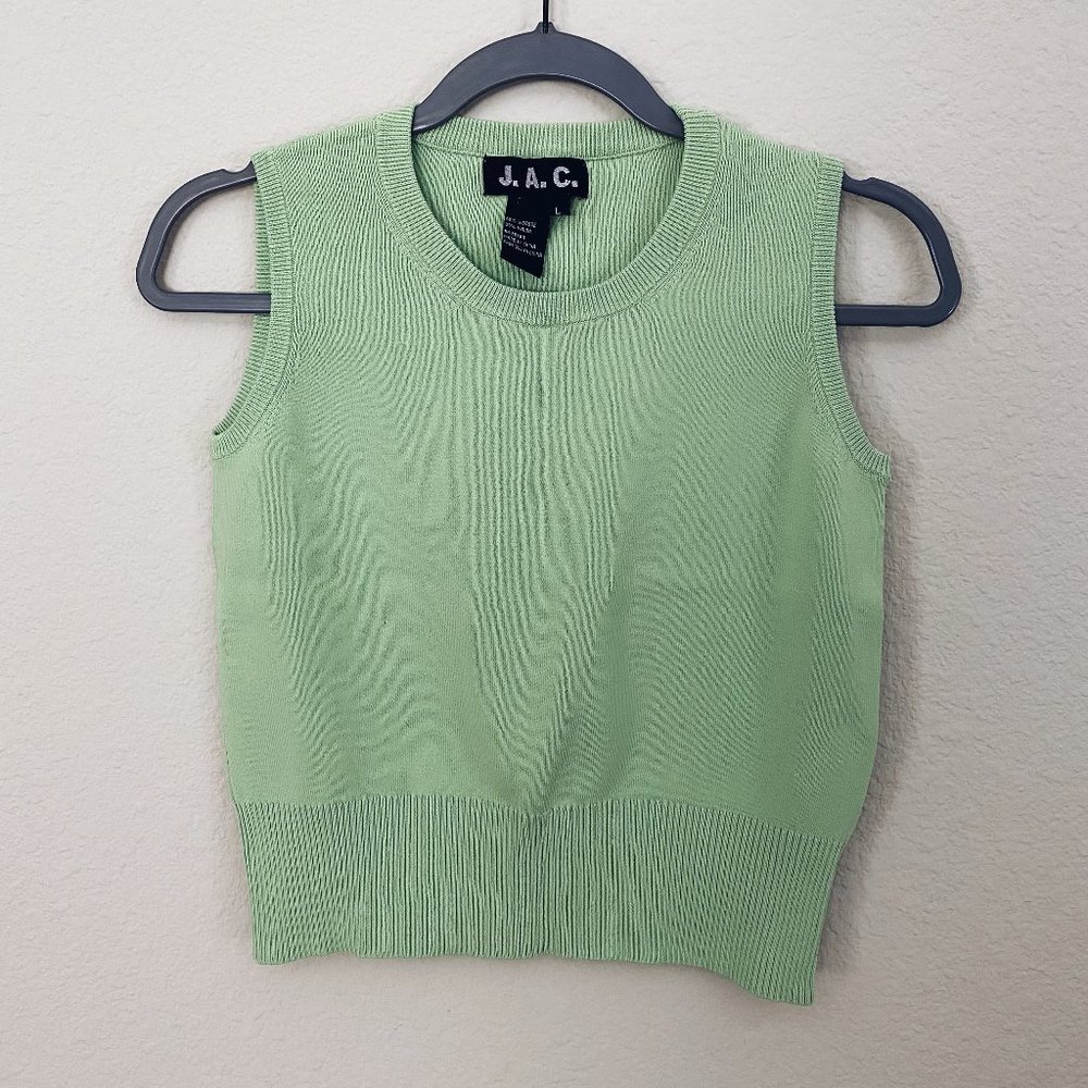 J. A. C. Vintage Brat Green Crop Top Tank